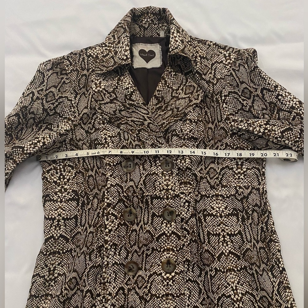 Heart Soul Snakeskin print coat Size X-Large - Picture 4 of 9
